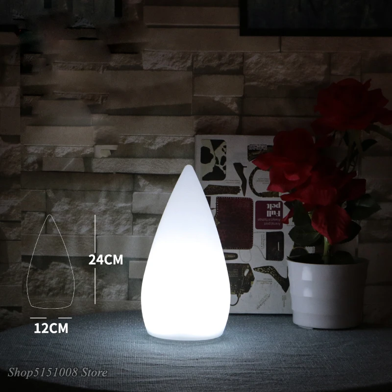 Современные капли воды Настольная лампа RGB светодиодный 16-Цвет ночники Новинка Настольная лампа бар Спальня лампа с 24Key дистанционного Управление Luminaria