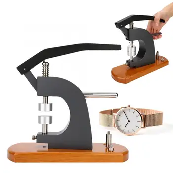 

Professional 5500-E Portable Wooden Base Watches Case Back Cover Presser Pressing Capping Machine Repair Tool Durable Watch Tool