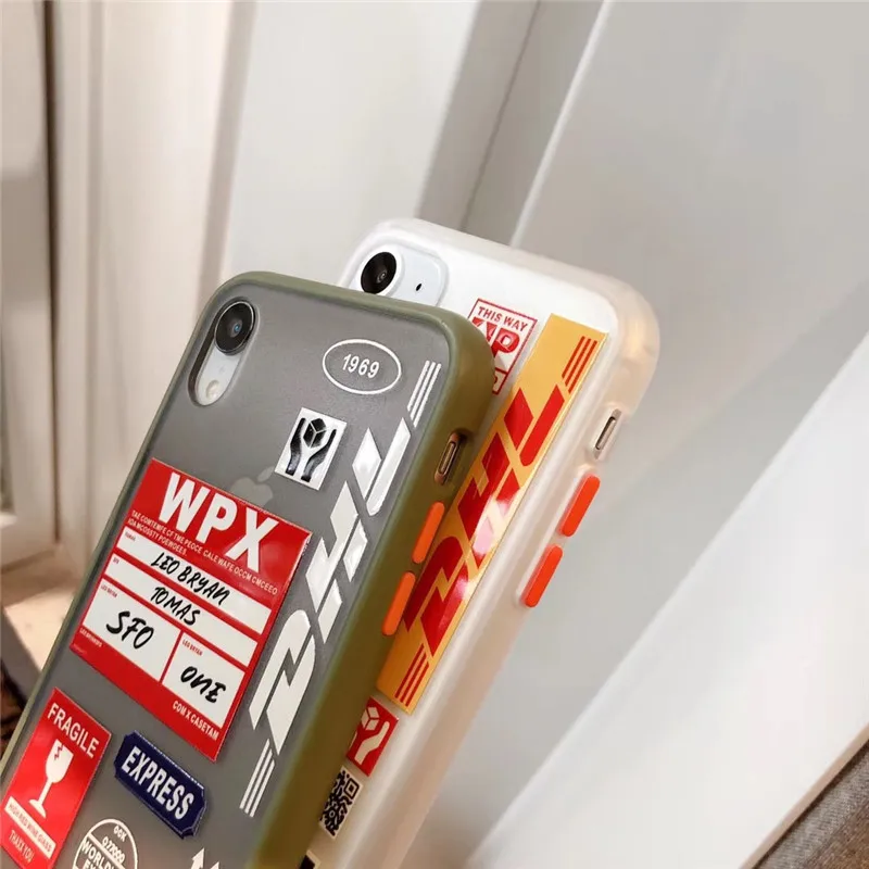 Onevan DHL Express 50th юбилей этикетка чехол, мягкий чехол для iPhone 11 Pro x XS Max 7 plus против падения скраб