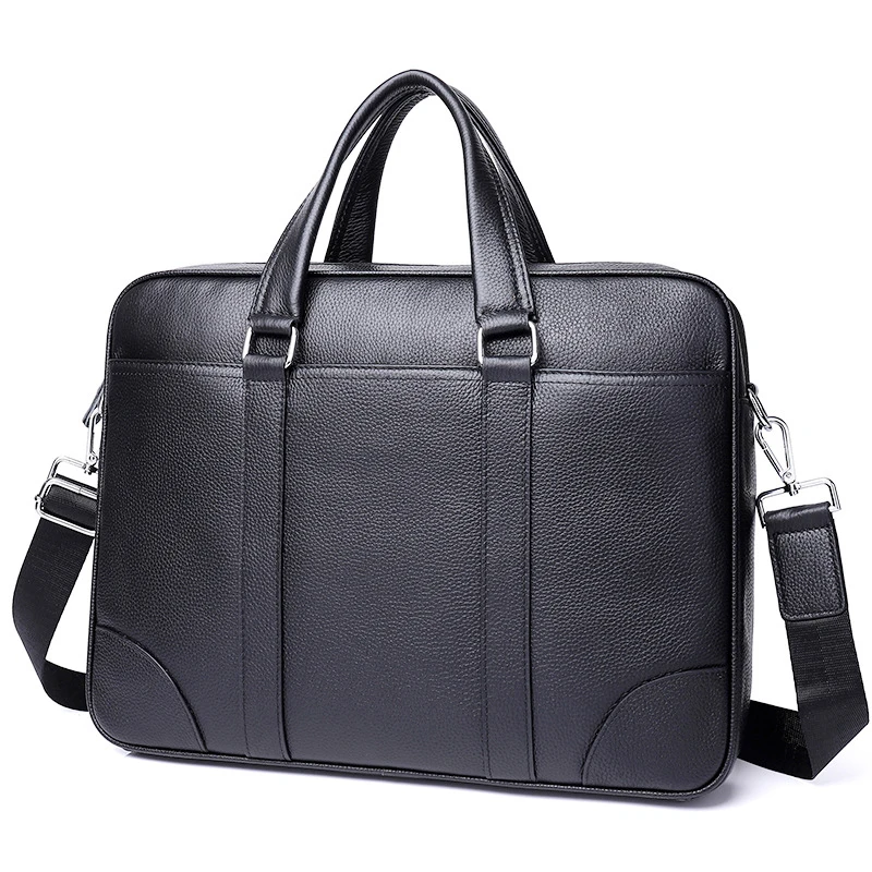 

New Arrival High Quality Leather Man Messenger Shoulder Bag Men's Briefcases Business 14 15.6 inch Computer Laptop Men Handbag
