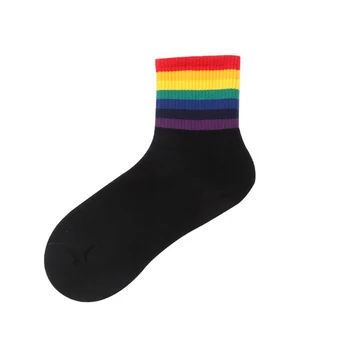 

Gift Non Slip Elastic Mid-calf Length Girls Soft Women Socks Simple Autumn Winter Casual Striped Spring Daily Fashion
