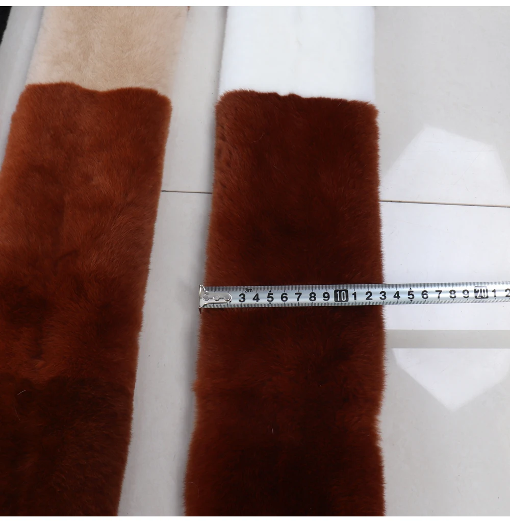 Natural Fur Scarf For Girls Winter Lady Thick Warm Genuine Rex Rabbit Fur Scarves Fashion Women Full Pelt Real Fur Muffles