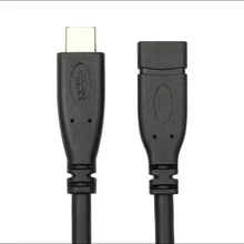 Мужской и Женский адаптер usb-кабель 3,1 type-c удлинитель высокая скорость передачи стандартный 16 ядер Черный