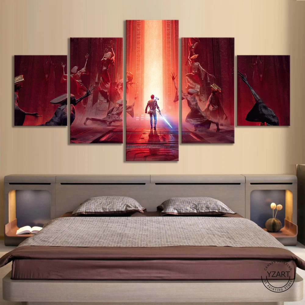 Kaufen Star Wars Jedi Gefallen Auftrag Video Spiele Kunst HD Wand Bild für Wohnzimmer Decor Star Wars Poster Malerei Wand kunst