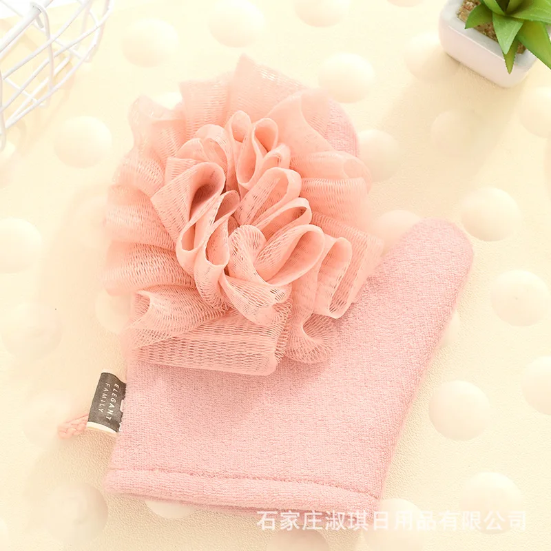 Rub Bath Towel Dual Purpose Elegant Family Thick Hole-Rub Bath Towel Mesh Sponge Manufacturers Direct Selling Wholesale Bath Sup