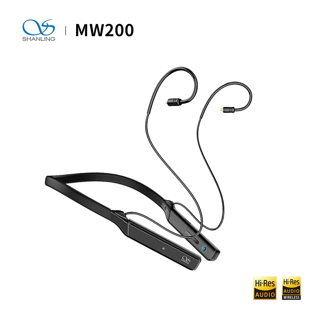 SHANLING MW200 Wireless Earphones cable Neckband decoding amp Bluetooth headset cable MMCX interface for running sports Earphone