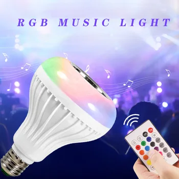

Smart E27 6W Ampoule LED Bulb RGB Light Wireless Bluetooth Audio Speaker Music Playing Dimmable Lamp with APP Remote Control
