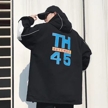 

201919 Autumn New Loose Tooling Youth Hooded Men's Long-sleeved Korean Retro Trend Couple Casual Jacket