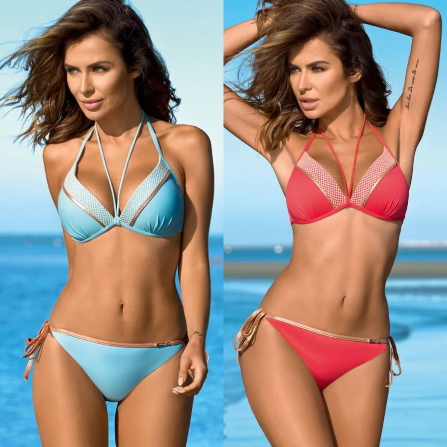 

Sexy push up Bikini 2020 Mujer Swimwear Women Swimsuit Bathing Suit Bandage Bikinis Set Monokini Brazilian Biquini plus size XXL