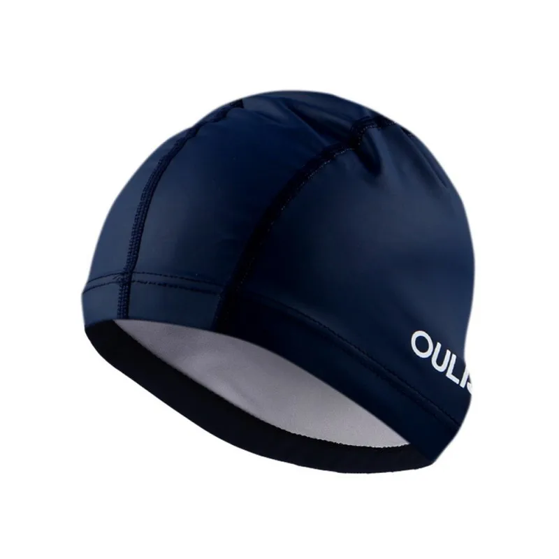 Solid Color Waterproof Elastic Breathable Protect Ears Long Hair Sports Swim Pool Hat Swimming Cap Free size for Men& Women