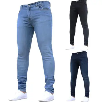

Spring Autumn Fashion Men's Skinny Jeans Denim Pants Leggings Long Trousers Jeans Denim Pants Leggings Trousers Spring Autumn