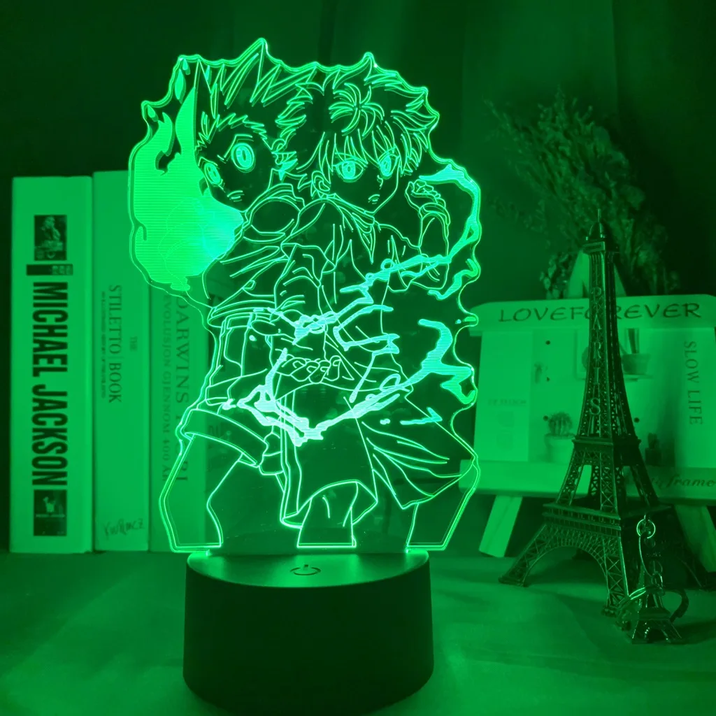 3d-ночник с фигуркой Gon and Killua ночсветильник в стиле аниме Hunter X декоративный