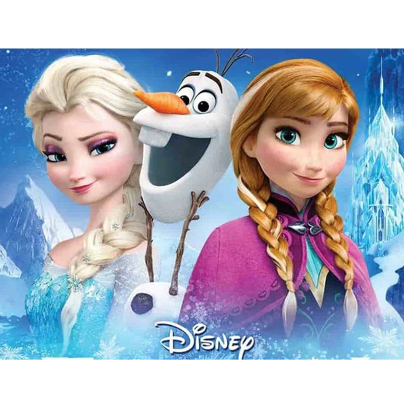 reemplazar gatear loseta Cuadro de Frozen y princesa Anna de Disney para niños, pintura de diamantes  5D con película de dibujos animados, mosaico completo de eneldo, decoración  de pared, regalo|Pintura de punto de cruz de