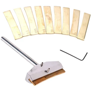 

Electric Guitar Repair Tool Alloy Fretboard Press Caul With Press Caul Inserts Musical Instrument Accessory - Golden, As Describ
