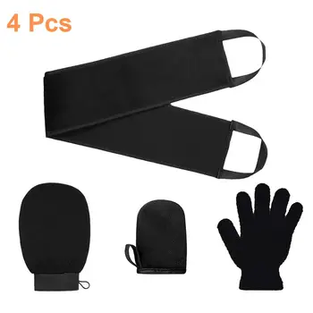 

4pcs Reusable Body Self Tan Tanning Glove Applicator Tanning Gloves Cream Lotion Mousse Body Cleaning Glove Mini oiled gloves