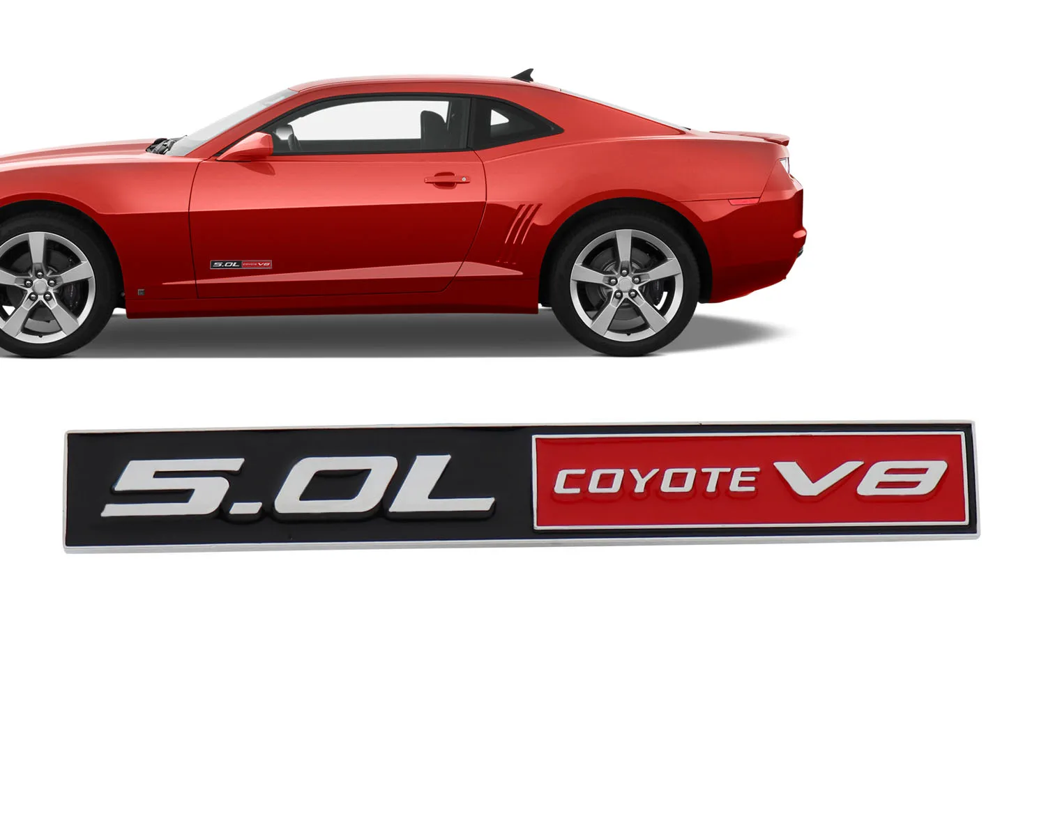 Хром Красный 5.0L COYOTE V8 для Mustang F150 FX4 Багажник крыло эмблема значок стикер |