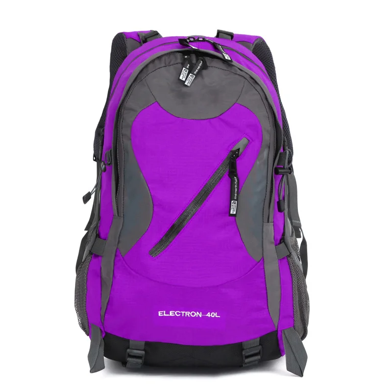 purple 40л 7 цветов открытый спортивный альпинистский походный рюкзак кемпинг водонепроницаемый походный рюкзак для путешествий Чехол велосипедные сумки - Цвет: purple