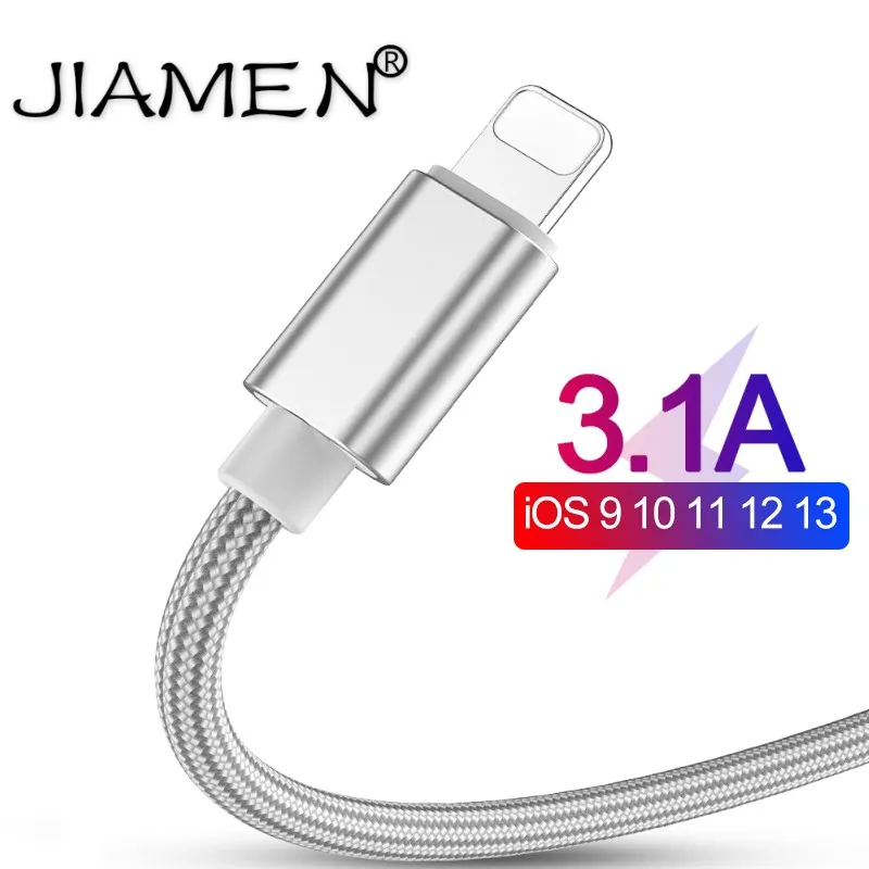 USB кабель быстрой зарядки 3 1 А дата для мобильного телефона iPhone XS Max XR X 8 7 6 6S 5 5S