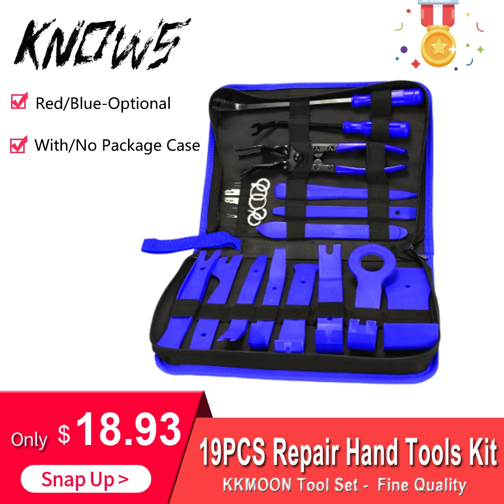 

19pcs Portable Auto Car Radio Panel Door Clip Panel Trim Dash Audio Removal Installer Pry Kit Repair Tool Car-Styling Keys Piler