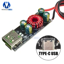 Usb tipo c qc4.0 qc3.0 6v-35v, adaptador de carga rápida para celular módulo de impulsionamento para placa pd qualcomm