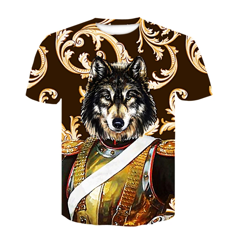 

Men summer T shirt Animal avatar 3d print T shirt Hip hop Funny Men's Fashion Leisure O-Neck upper outer garment Short sleeve