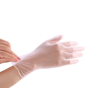 

50PCS Rapid Transit Food Grade Disposable Protective gloves vinyl Gloves Anti-static Plastic Gloves