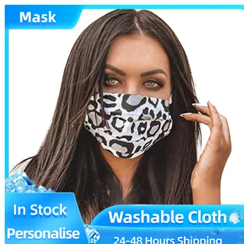 

Cute Leopard Print Face Maskes Adult Reusable Dustproof Windproof Foggy Haze Mouth-muffle Mascarillas Mascarar Mouth Masken