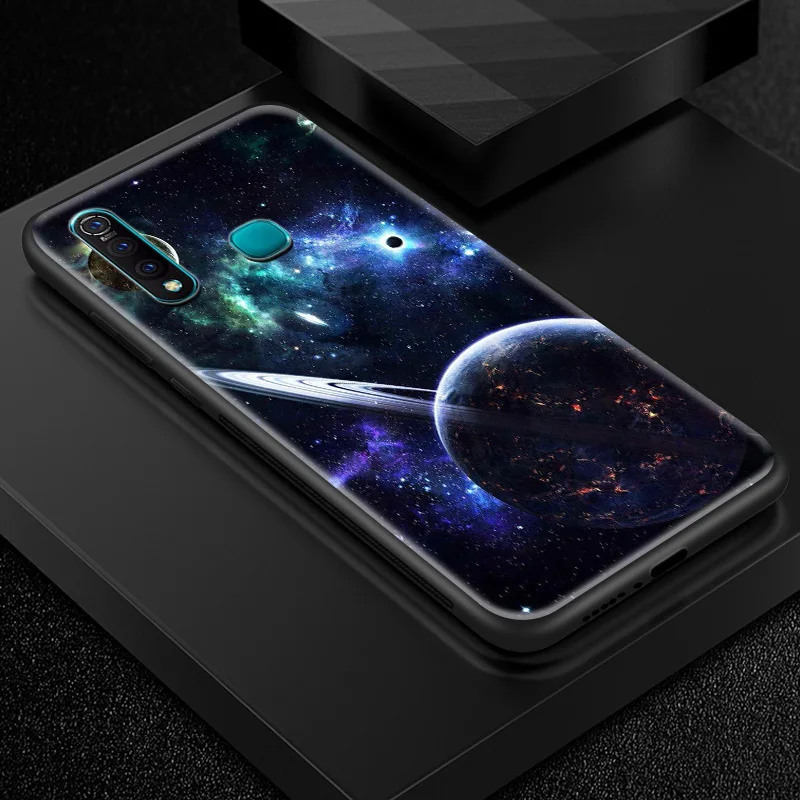 Закаленное Стекло КРЫШКА ДЛЯ VIVO Y71 Y75 Y79 Y83 Y85 Y93 Y97 X21i UD X27 Pro Z3 Z5X V5S V7 плюс V9 V11i iQOO S1Pro с узором звездного неба Coque