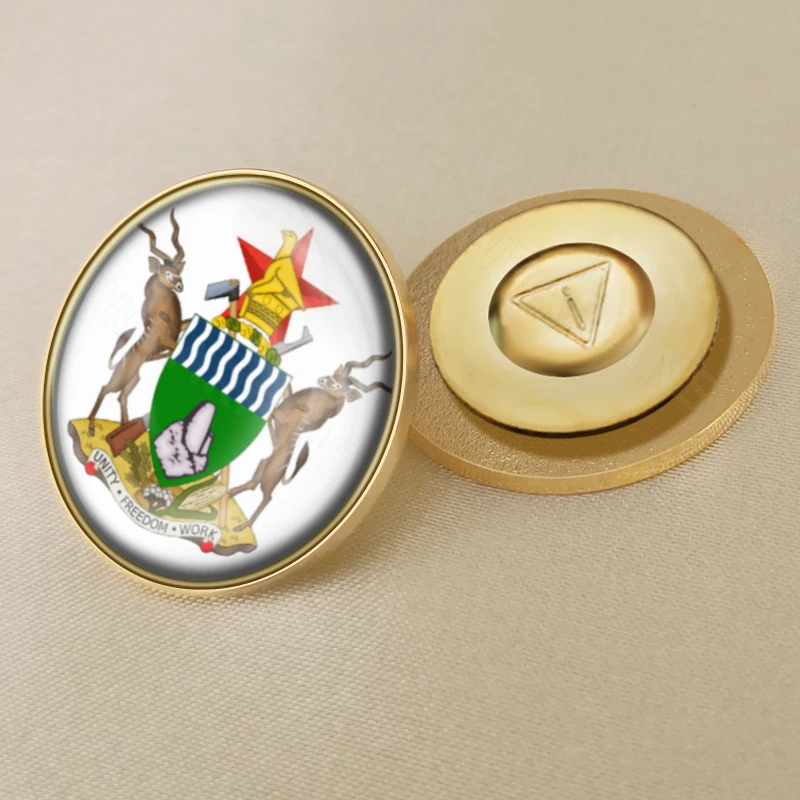 Zimbabwe Zimbabwean Country Flag Lapel Hat Cap Tie Pin Badge Brooch 
