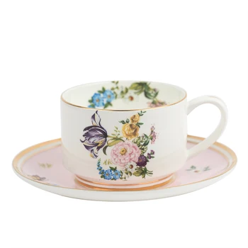 

Small Turkey Tea Coffee Cup Ceramic Vintage Ice White Fine Bone China Dinner Set Teaware Gold Rim Tazas Cappuccino Cup ED50BD