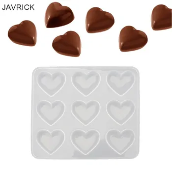 

9 Cup Heart Chocolate Silicone Dessert Mould Baking Cupcake Resin Jewelry Mold