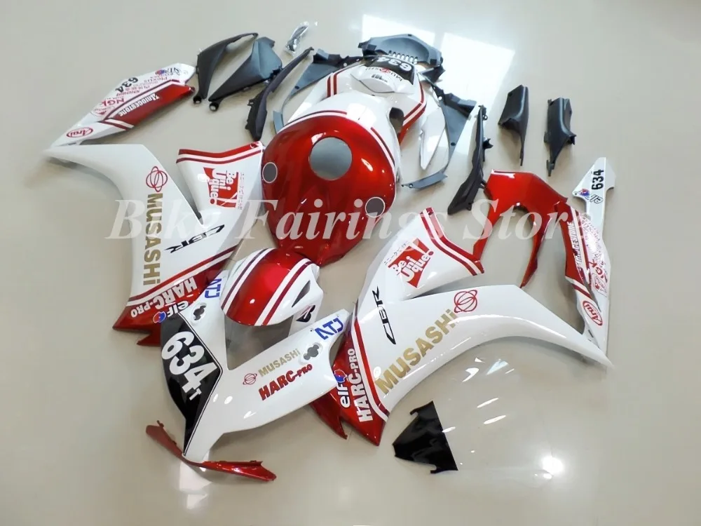 Литьевая Форма ABS мотоцикл обтекатели комплект Подходит для HONDA CBR1000RR 2013 Обтекатели набор на заказ белый
