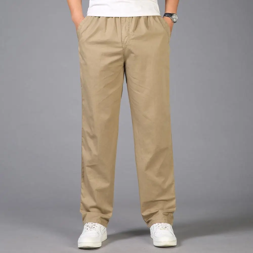 Summer Men Pants Business-Trousers Joggers Male Plus-Size Cotton Casual Fashion Straight