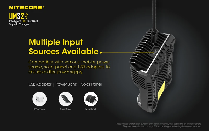NITECORE UMS2 Dual-slot Superb Intelligent USB Charger (17)