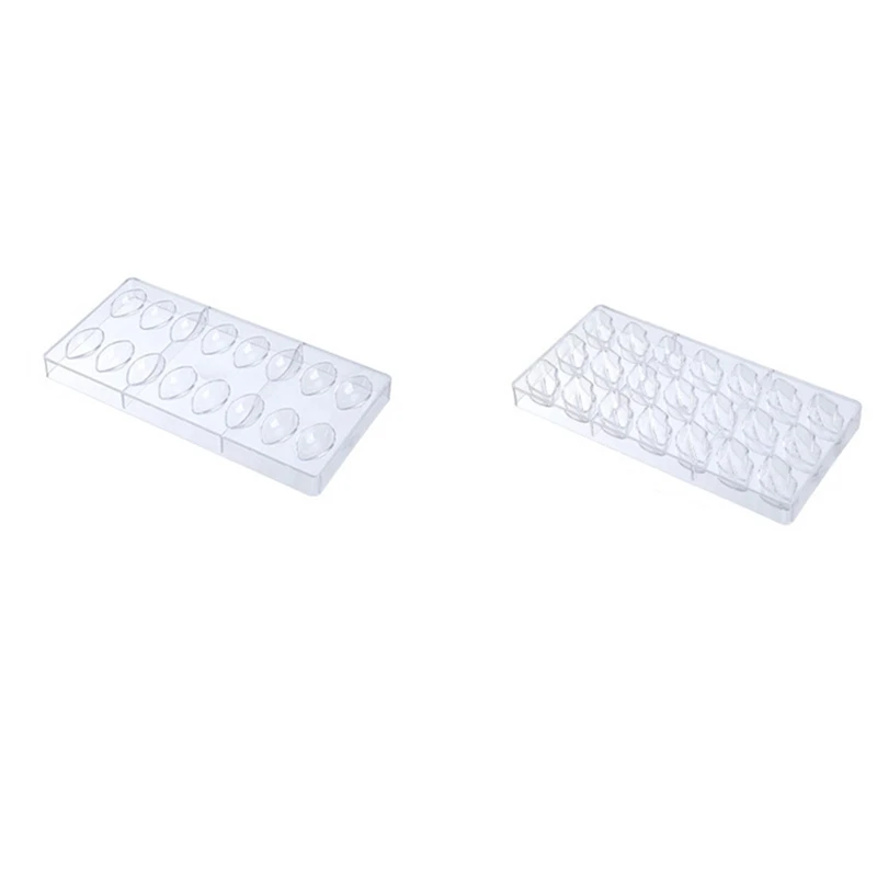 

2 Pieces Of Chocolate Mold DIY 3D Mold Kitchen Baking Pastry Tool Plastic Hard Mold