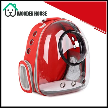 

Visible Cat Carrier Backpack with Breathable Hole Comfort Pet Outdoor Travel Bag for Cat and Dog Transparent Space Foldable