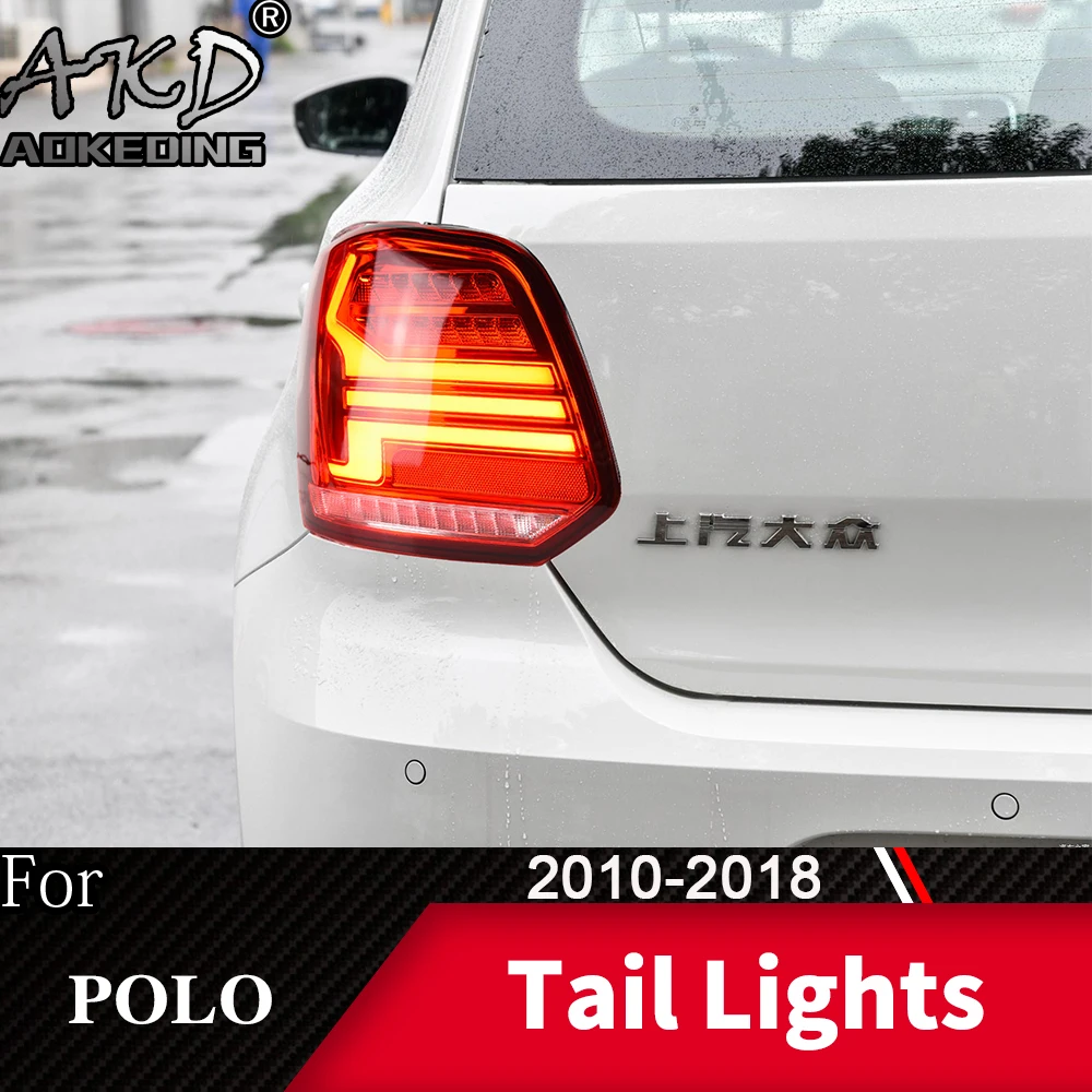 Задний фонарь для автомобиля Volkswagen 2010- Polo светодиодный задние фары, противотуманные фары Дневные ходовые огни DRL Тюнинг автомобилей Автомобильные аксессуары