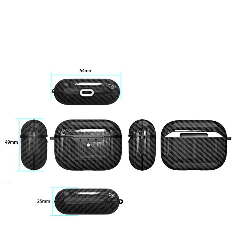 ТПУ чехол, наушники для Airpods Pro, углеродное волокно, узор, беспроводной Bluetooth, защитный чехол s on для Airpods3 Airpod Pro, чехол