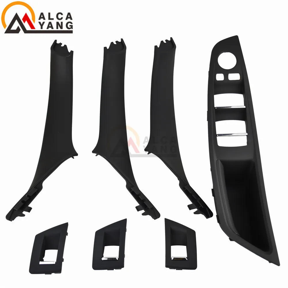 4/7PCS правый руль RHD для BMW 5 серия F10 F11 520 525 черный интерьер автомобиля Дверная ручка