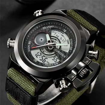

Fashion Big Dial Sport Watch Men Military Waterproof Outdoor Quartz Digital Nylon Watch Army Male Clock Relogio Masculino