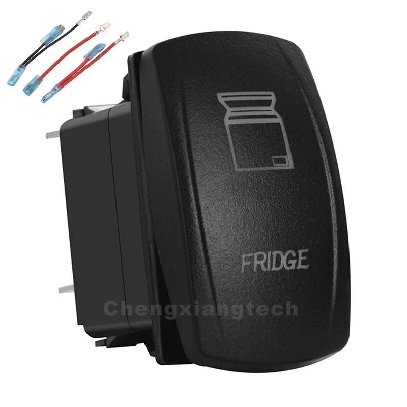 

Fridge Green Led 12v/24v Toggle Rocker Push Switch 5 Pins SPST ON/OFF For Car Boat Truck Waterproof + Jumper Wires Set