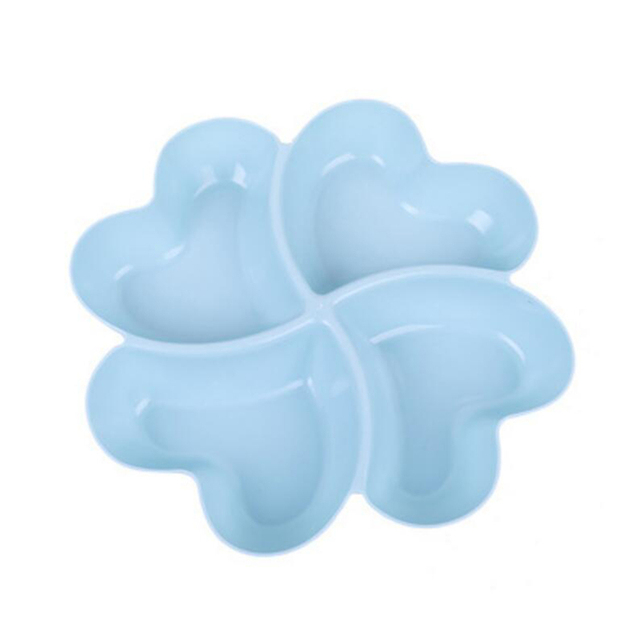 Heart Shape Candy Snacks Nuts Seeds Dry Fruits Plastic Plates Dishes Bowl Breakfast Tray Home Kitchen Supplies