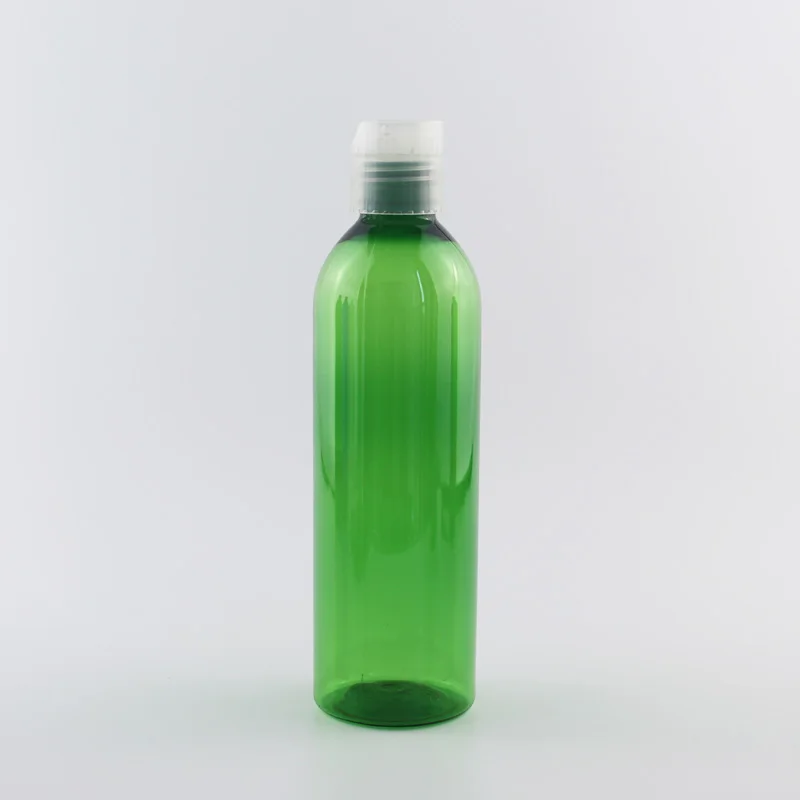 Green Bottle Clear Многоразовый пластиковый диск, крышка бутылки для лосьона гель для душа для ухода за кожей и инструменты для ухода за волосами ПЭТ-бутылка для косметики самодельные контейнеры 250 мл - Цвет: Green Bottle Clear