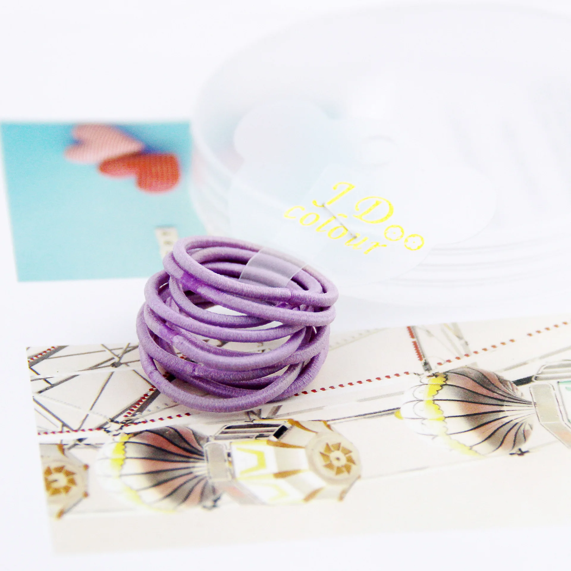 Light purple Модные детские заколки для волос, яркие цвета, резинки для девочек, детские резинки для волос, ins, конский хвост, зажим для волос аксессуары - Цвет: Light purple
