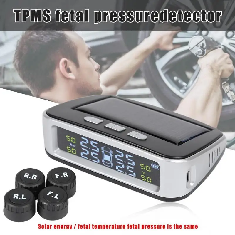 TPMS мотоцикл ЖК Авто T03 солнечная система контроля давления в шинах Манометр с 4 датчиками давления в шинах