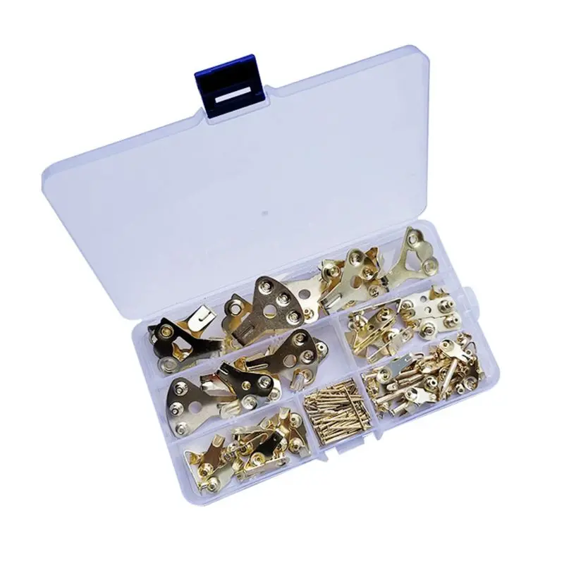 

130pcs/set Metal Picture Hanging Kit Photo Frame Hooks Nails Hanger For Displaying Wall Mounted Home Accessories 37MD