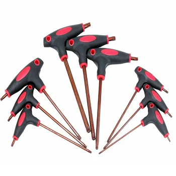 

1pc T-Handle Grip Torx T10/T15/T20/T25/T27/T30/T40/T45/T50 Hex Screwdriver Allen Key Wrench Tool Alloy Steel Material