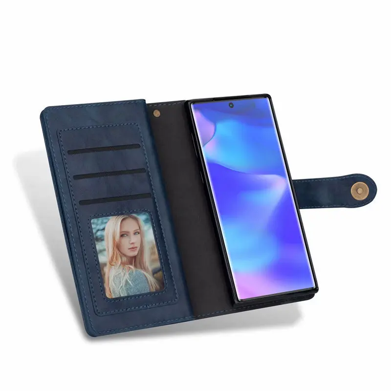 Винтажный кожаный чехол-кошелек для samsung Galaxy Note 10, 8, 9, S10, S8, S9 Plus, A50, A70, J3, J7, откидная крышка, задняя крышка для карт, Fundas
