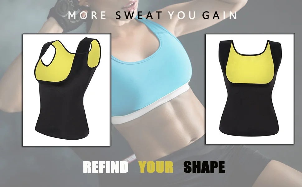 shapewear for tummy Women Hot Sweat Body Shaper Slimming Workout Shirt Vest Thermo Yoga Fat Burner Waist Shaper Trainer Cincher Gym Sauna Bodysuit shapewear for tummy