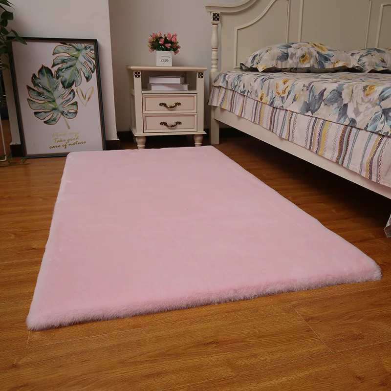Bubble Kiss Imitation Rabbit Hair Carpet for Living Room Home Thickened Fluffy Plush Bedside Decor Area Rug Super Soft Pet Mat 3